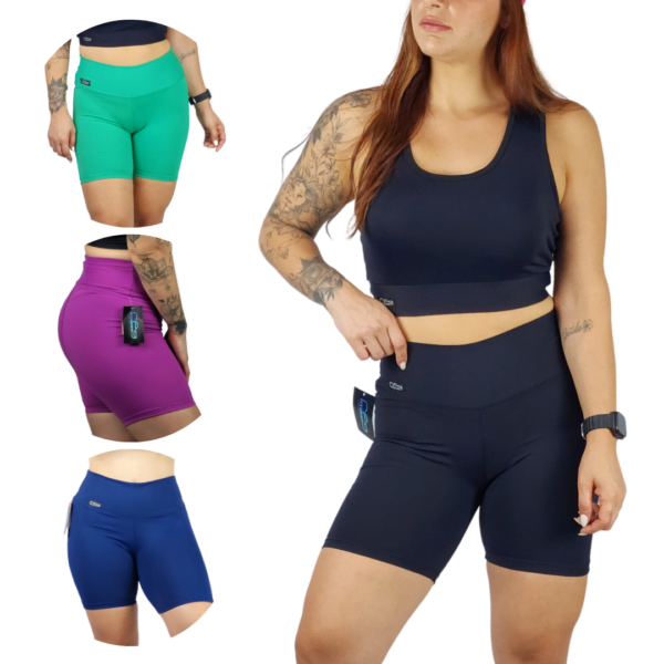 Short Fitness Feminino em Poliamida