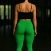 Conjunto Poliamida Legging Verde Astro + Top Preto com Alça
