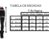 15573651993-medidass.png Conjunto Poliamida Legging Verde Astro + Top Preto com Alça