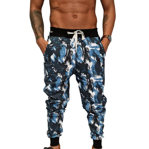 Calça Azul Camuflada Skinny